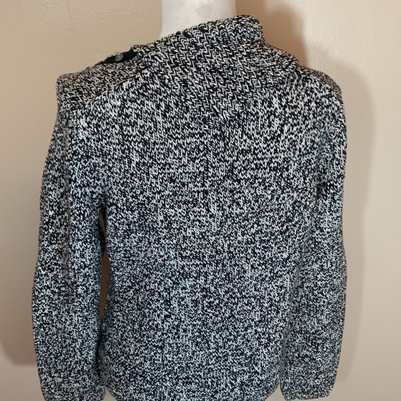 Jones New York Country Black/White Knit Convertible Turtle Neck - Picture 8 of 16